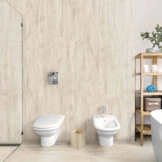 dlažba kalibrovaná Decawood White Ivory 30x120 rect.